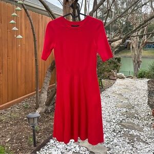 Banana Republic Vibrant Red Fit and Flare sweater Dress. NWOT